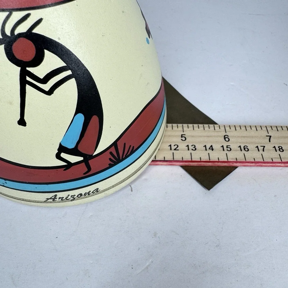 Vintage Kokopelli Pottery Bell Southwest Hanging Wind Chime Native Decor Arizona